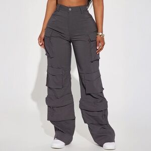 Fashion Nova Charcoal Cargo Pant XS